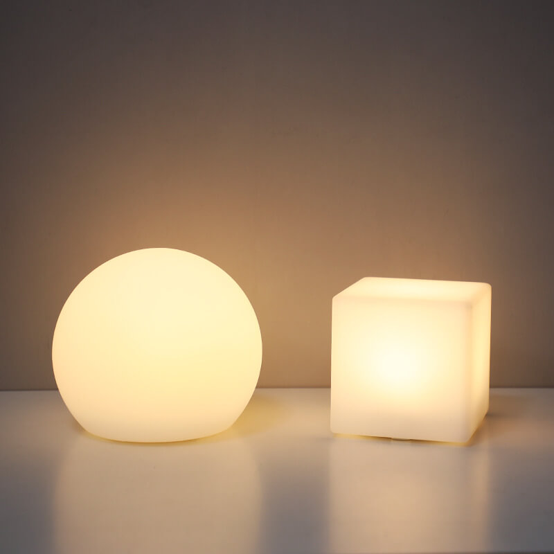 Creative Geometry PE Battery Remote Night Light Decorative Table Lamp