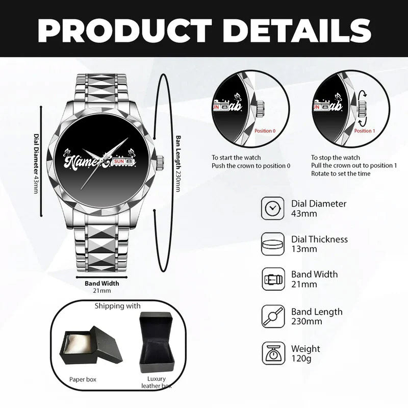 COLVIN H79K-03 Engraved Watches Luxury Alloy-Men For Men Personalized